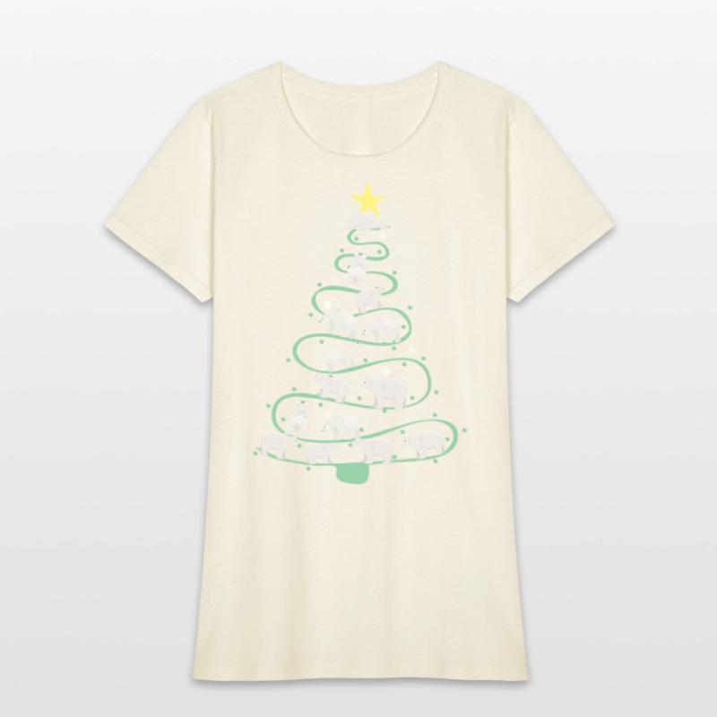 Polar Bear Christmas Tree Funny Xmas Polar Bear