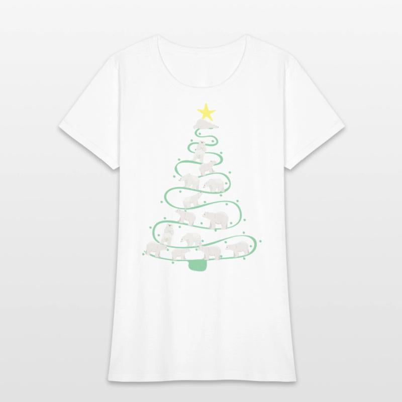 Polar Bear Christmas Tree Funny Xmas Polar Bear