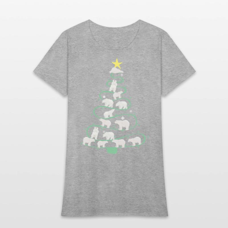 Polar Bear Christmas Tree Funny Xmas Polar Bear