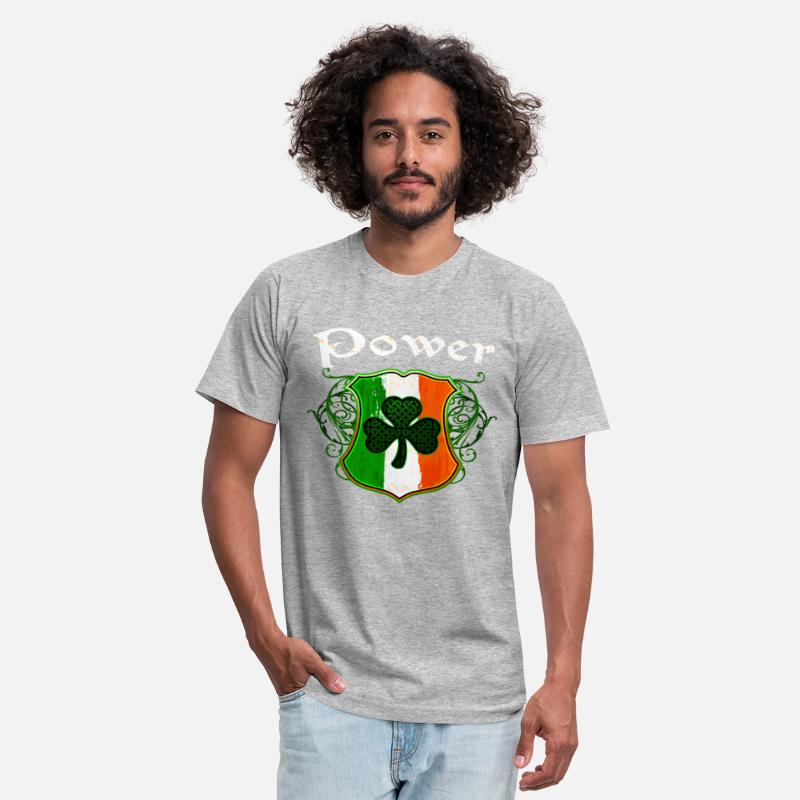 Power Irish Surname Ireland Flag Shield Shamrock