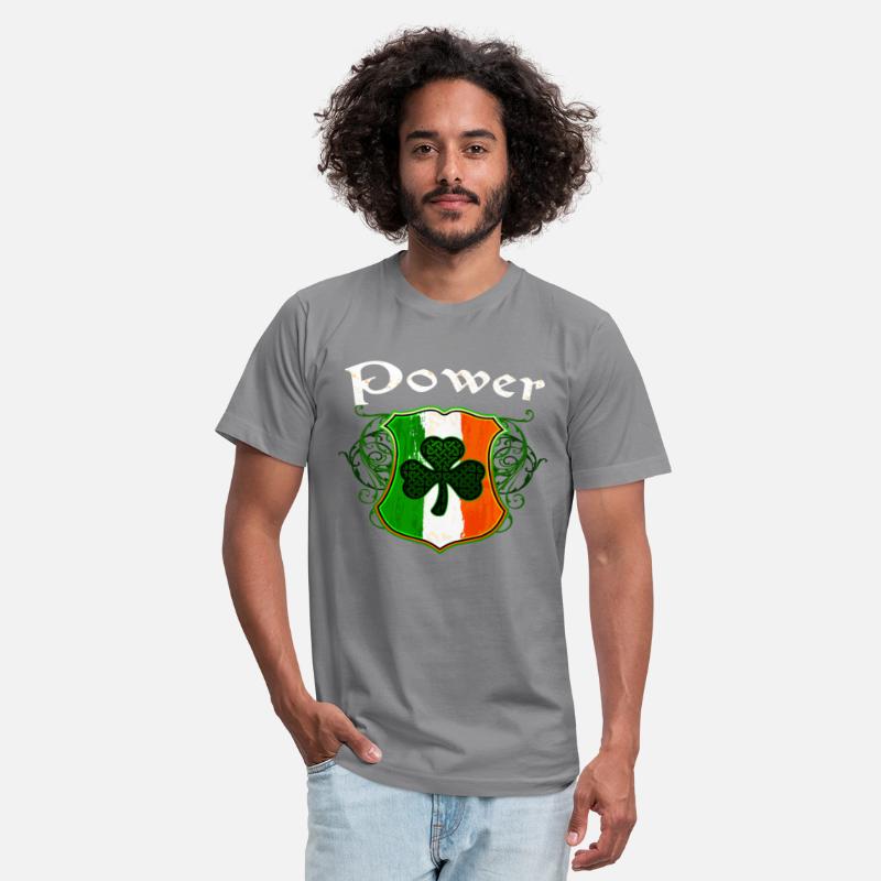 Power Irish Surname Ireland Flag Shield Shamrock