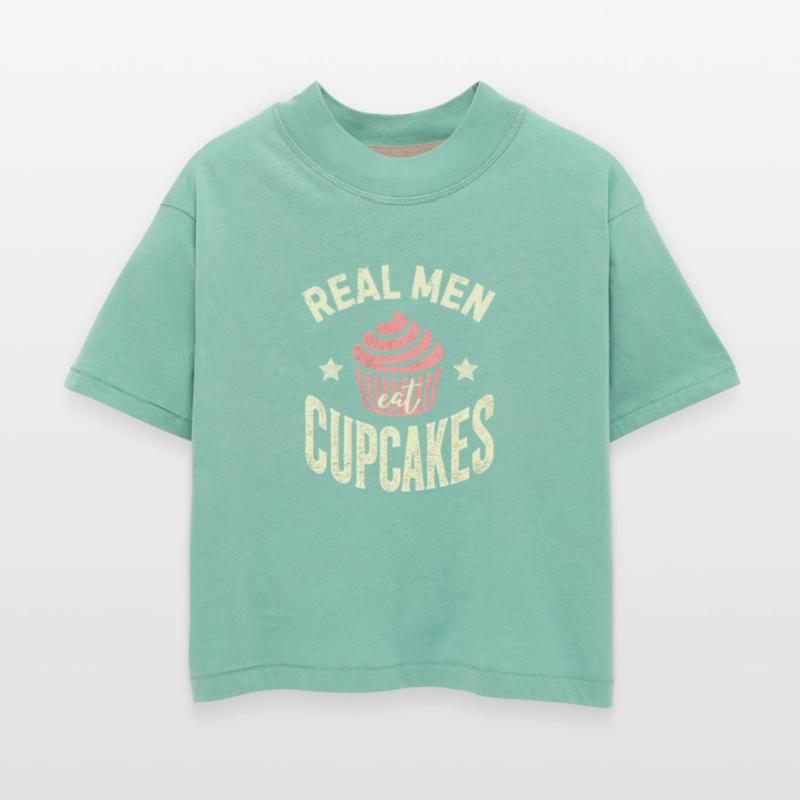 Real Men Eat Cupcakes Distressed Vintage Look