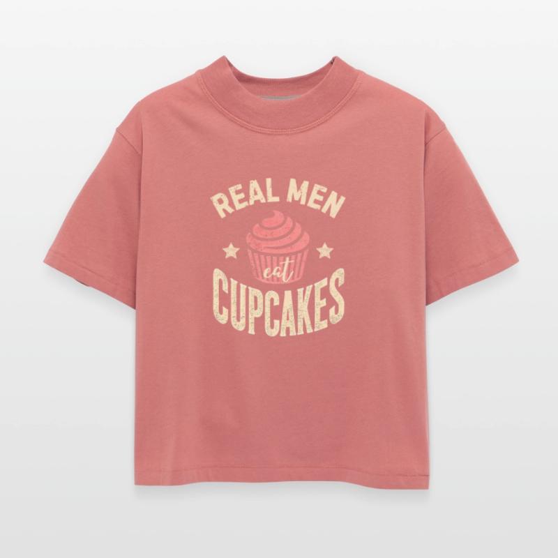 Real Men Eat Cupcakes Distressed Vintage Look