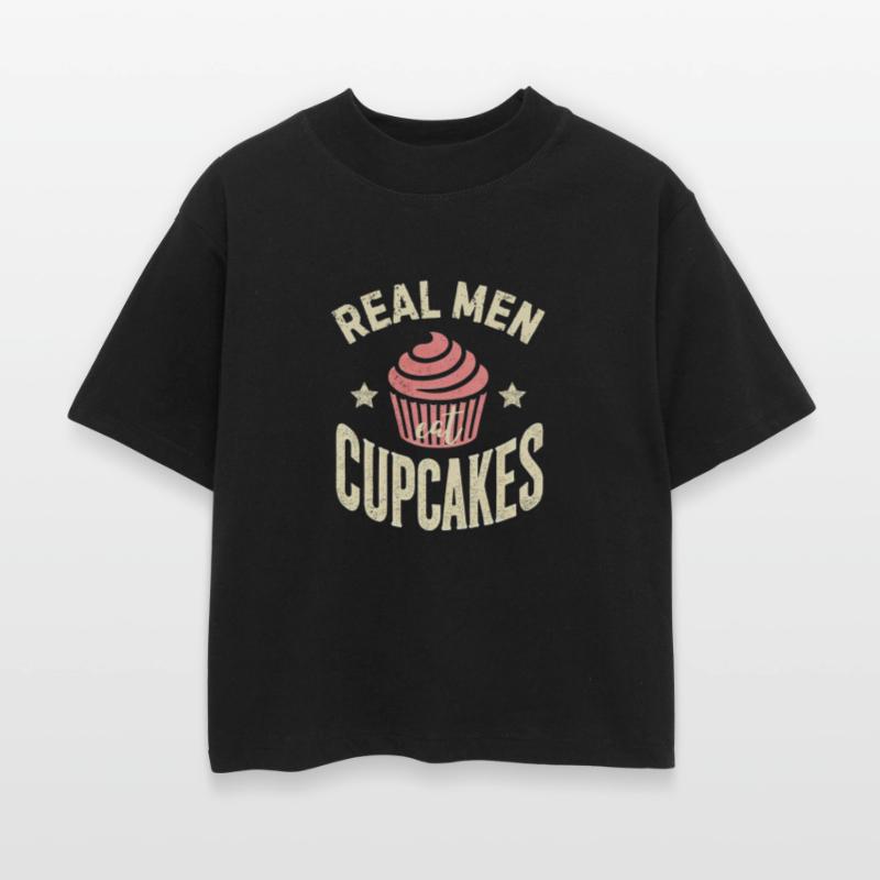 Real Men Eat Cupcakes Distressed Vintage Look