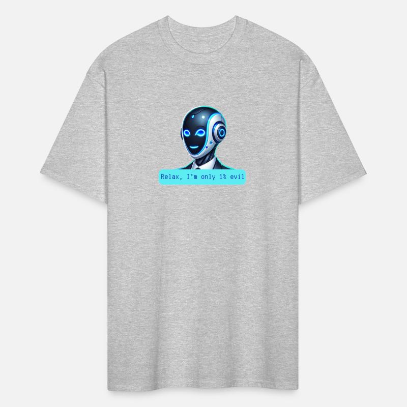 Relax I'm Only 1% Evil Funny AI Robot Design