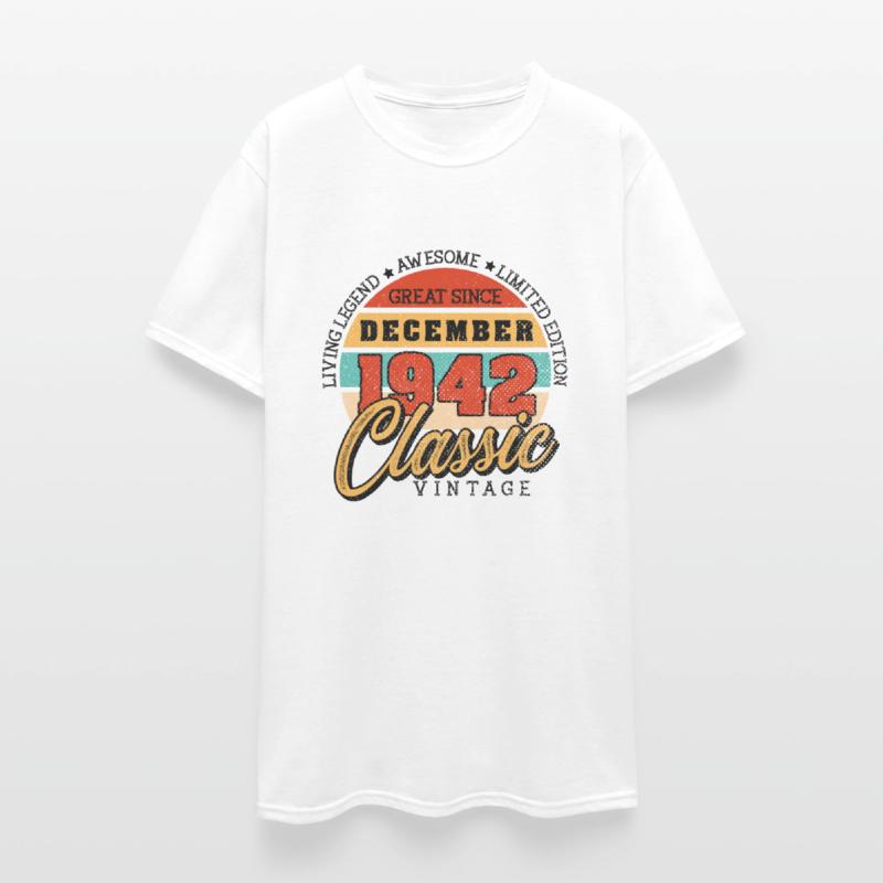 Retro 80 Years December 1942 Birthday Vintage