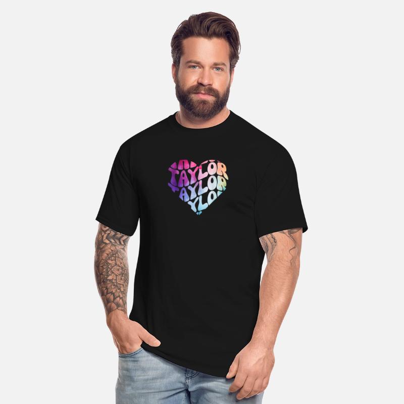 Retro I Love Heart Taylor Groovy Personalized Firs