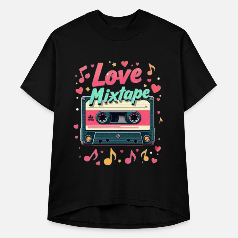 Retro Love Mixtape Cassette Art