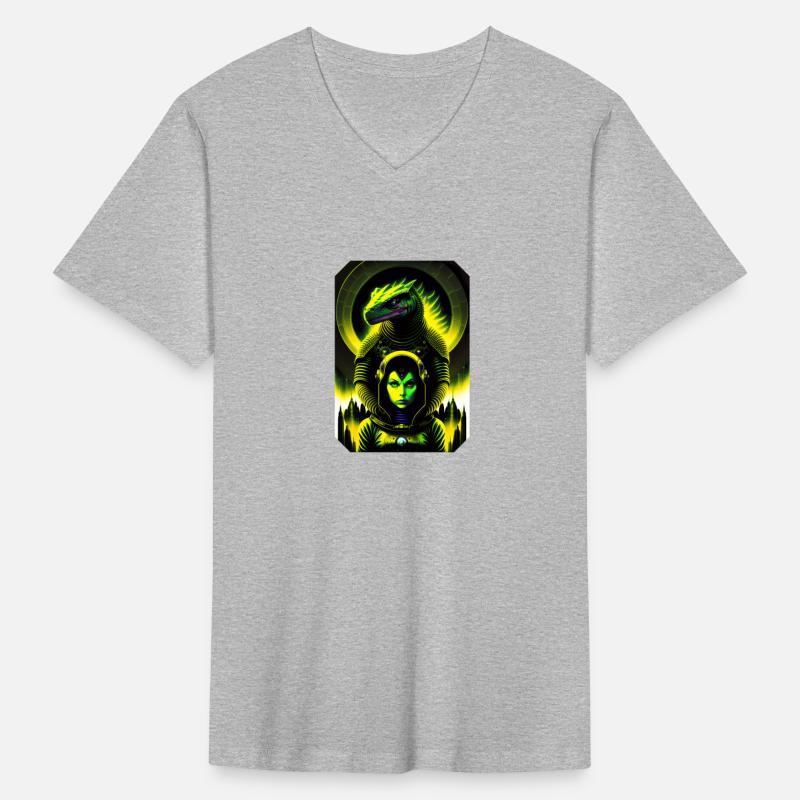Retro Sci-Fi Reptilian Design Shirt! v8