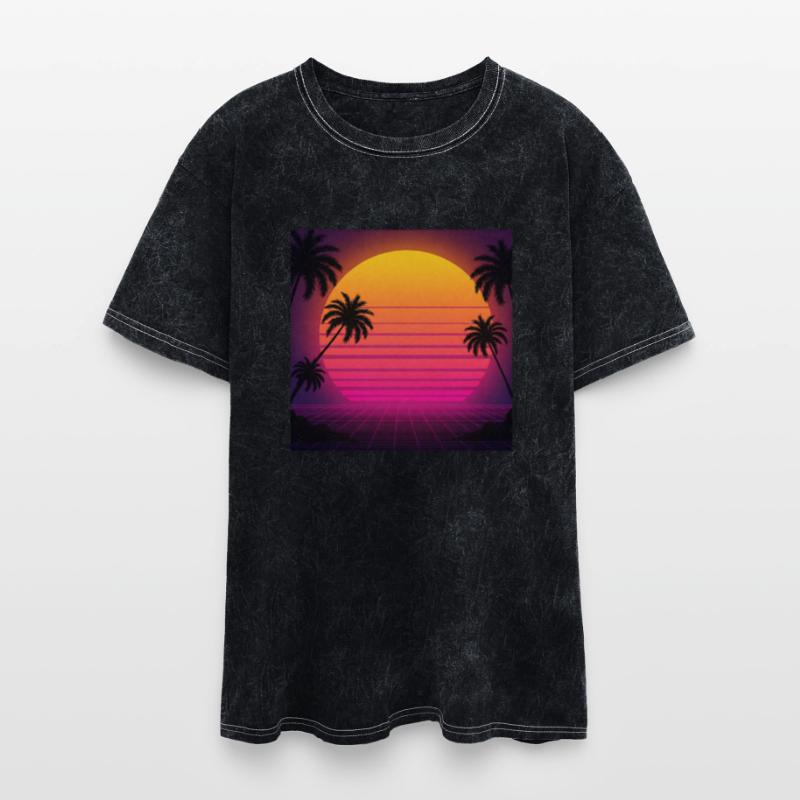 Retro Sunset with Palm Trees