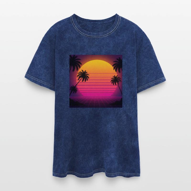 Retro Sunset with Palm Trees