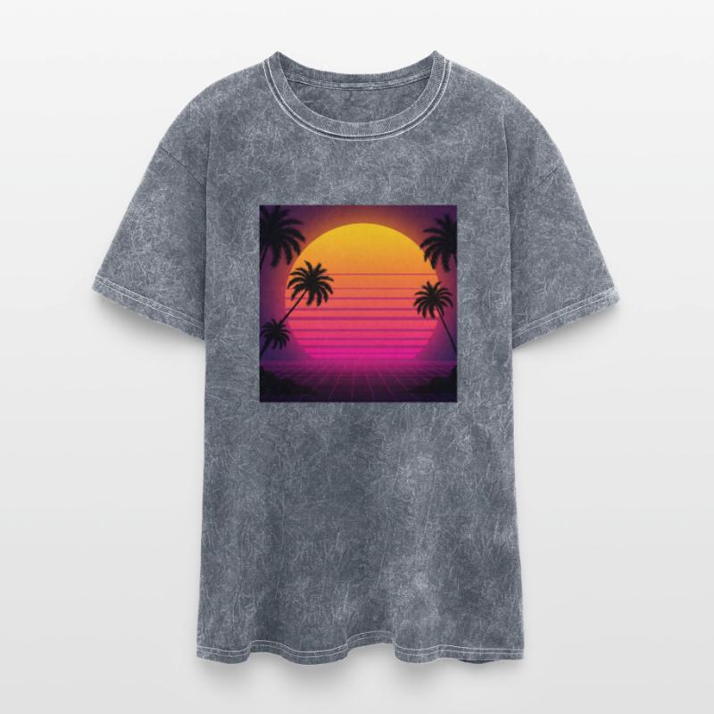 Retro Sunset with Palm Trees