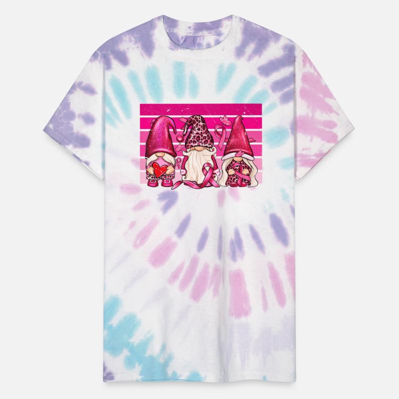 Retro Vintage Breast Cancer Awareness Pink Gnomes