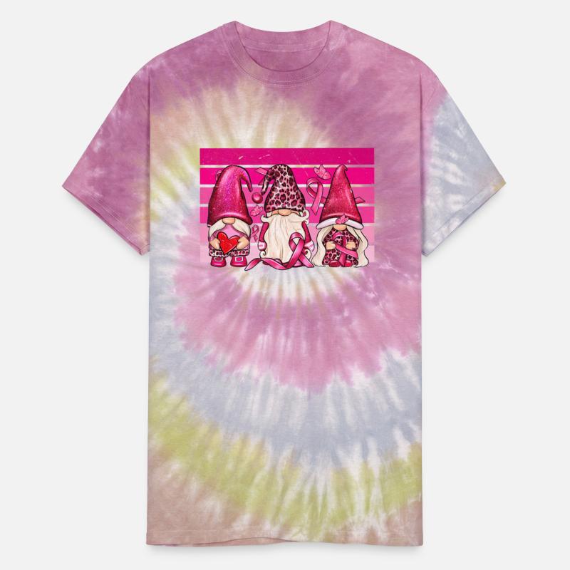 Retro Vintage Breast Cancer Awareness Pink Gnomes