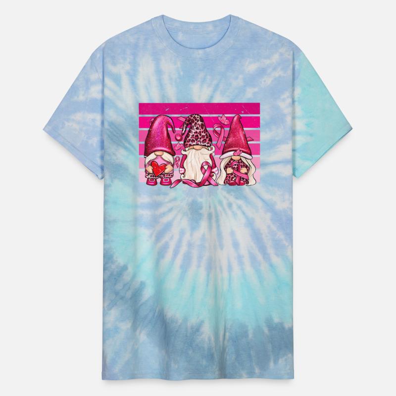 Retro Vintage Breast Cancer Awareness Pink Gnomes