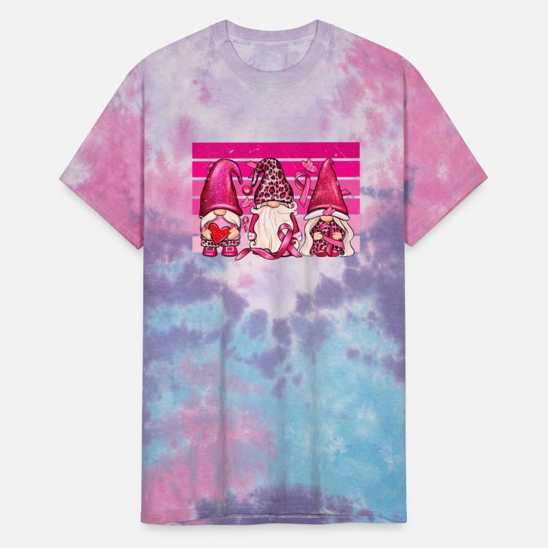 Retro Vintage Breast Cancer Awareness Pink Gnomes