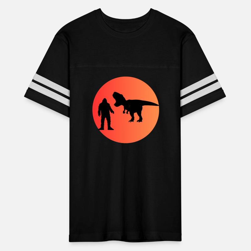 Roaring Dinosaur Chilling Sasquatch