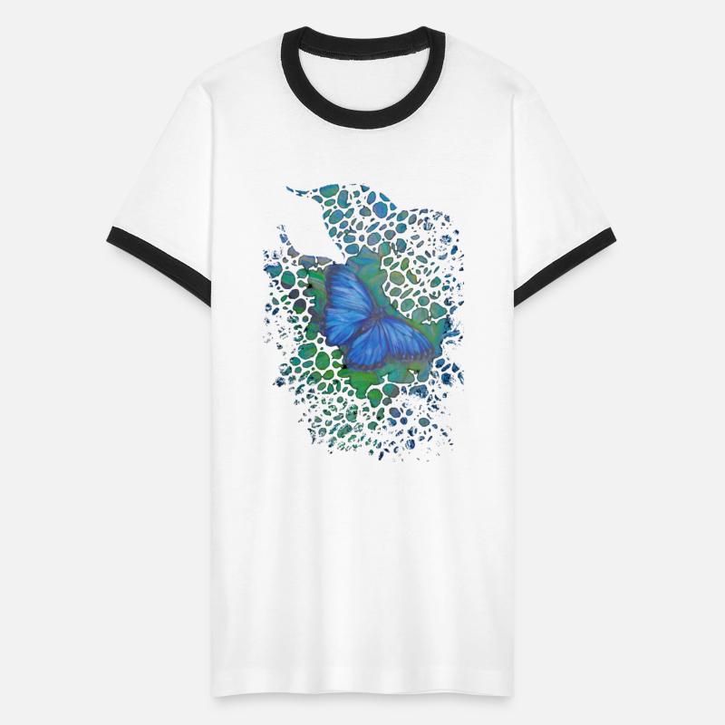 Royal blue monarch butterfly retro 70's animal