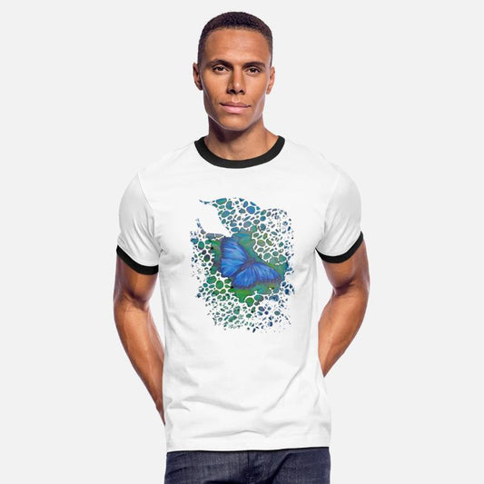 Royal blue monarch butterfly retro 70's animal