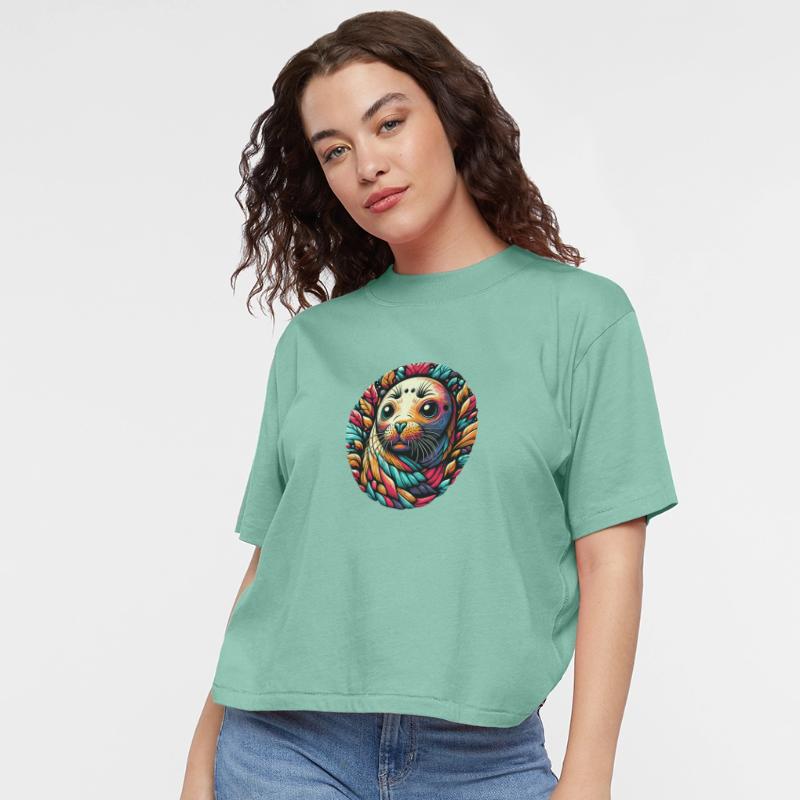 Seal Graphics Tee Stylish Marine Animal Lovers