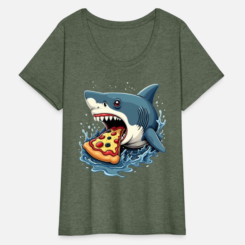 Shark Eating Pizza Funny Pizza Lover Men Women