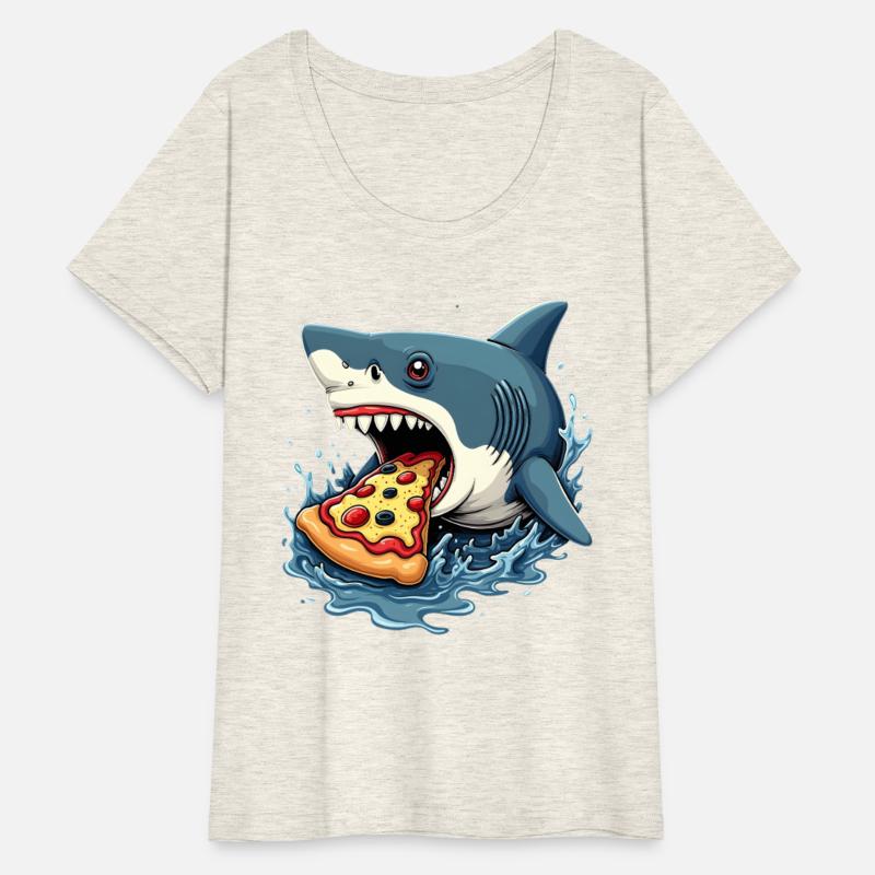Shark Eating Pizza Funny Pizza Lover Men Women