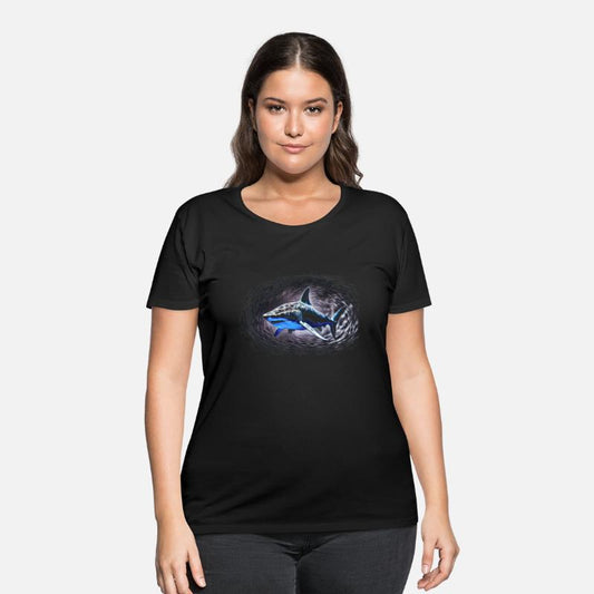 Shark silhouette ocean predator