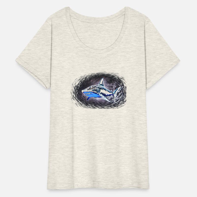 Shark silhouette ocean predator