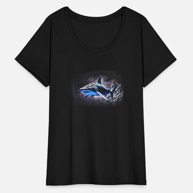Shark silhouette ocean predator