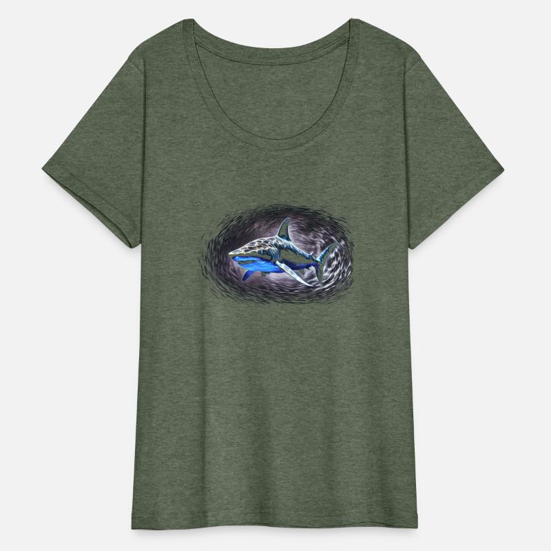 Shark silhouette ocean predator