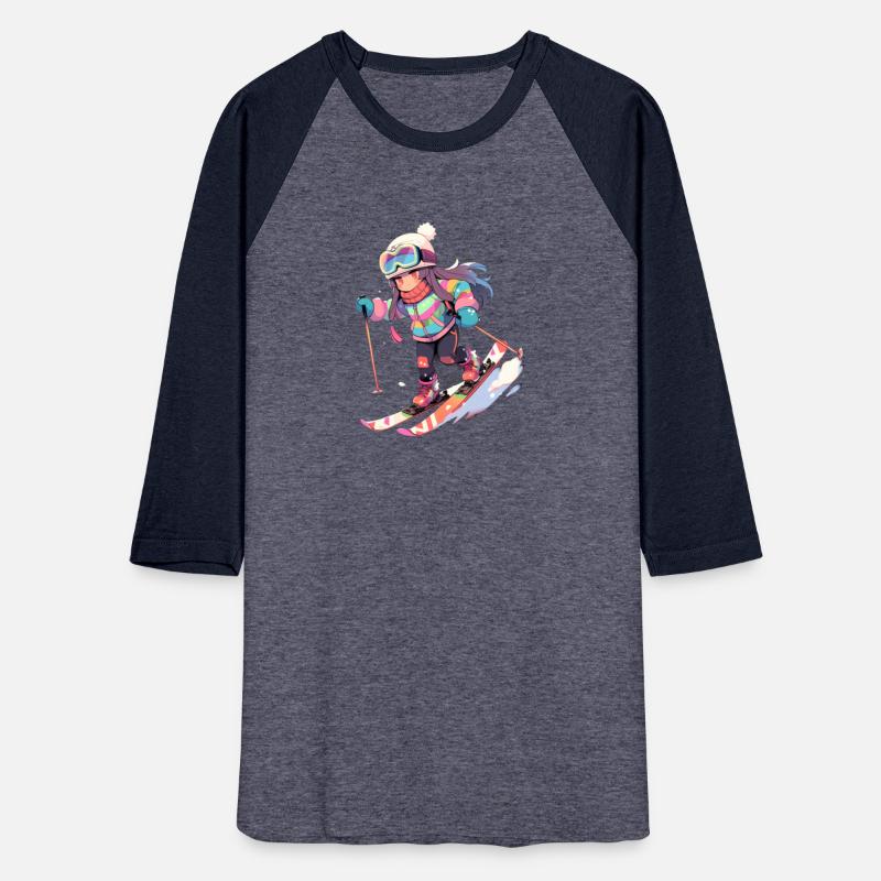 Skiing Ski Snow Skier Chibi Girl Kids