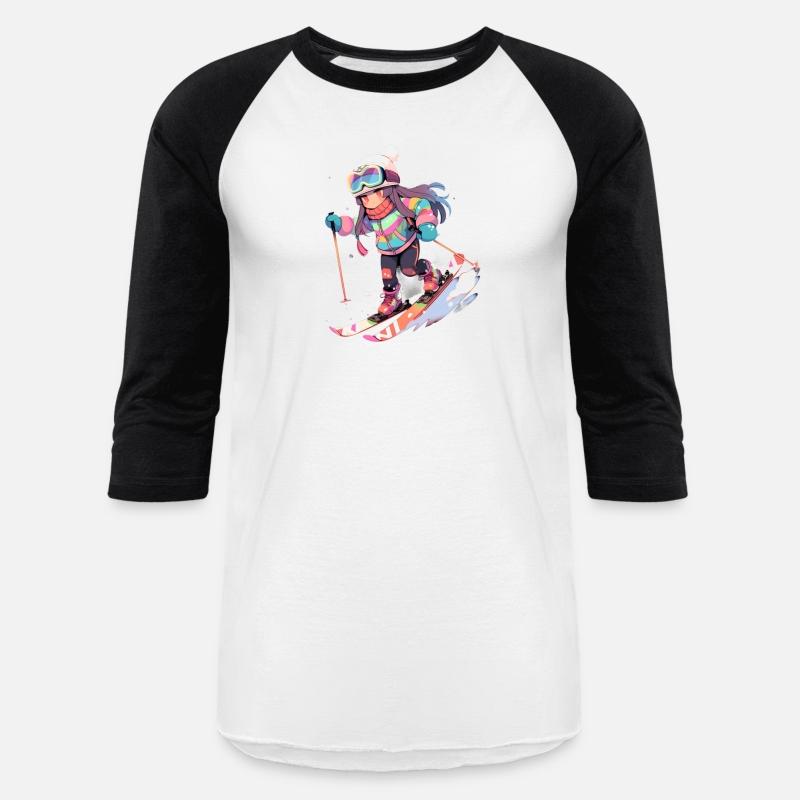 Skiing Ski Snow Skier Chibi Girl Kids