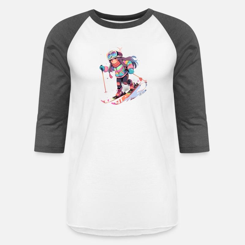 Skiing Ski Snow Skier Chibi Girl Kids