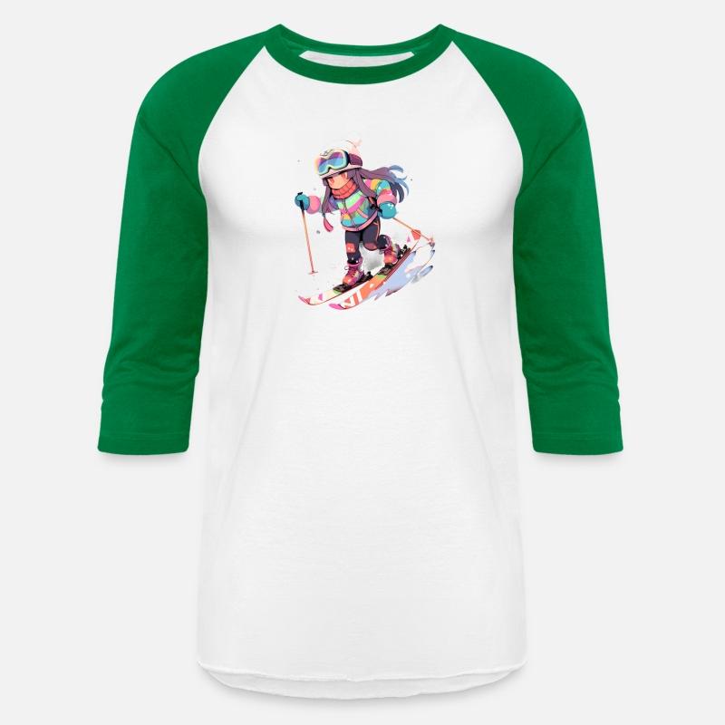 Skiing Ski Snow Skier Chibi Girl Kids