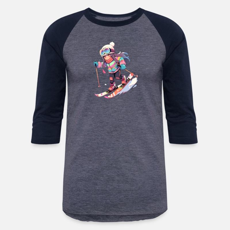 Skiing Ski Snow Skier Chibi Girl Kids