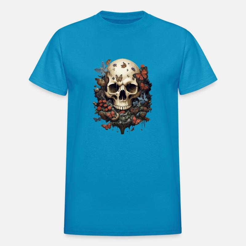 Skull Butterfly Garden Magic Mushroom Psychedelics