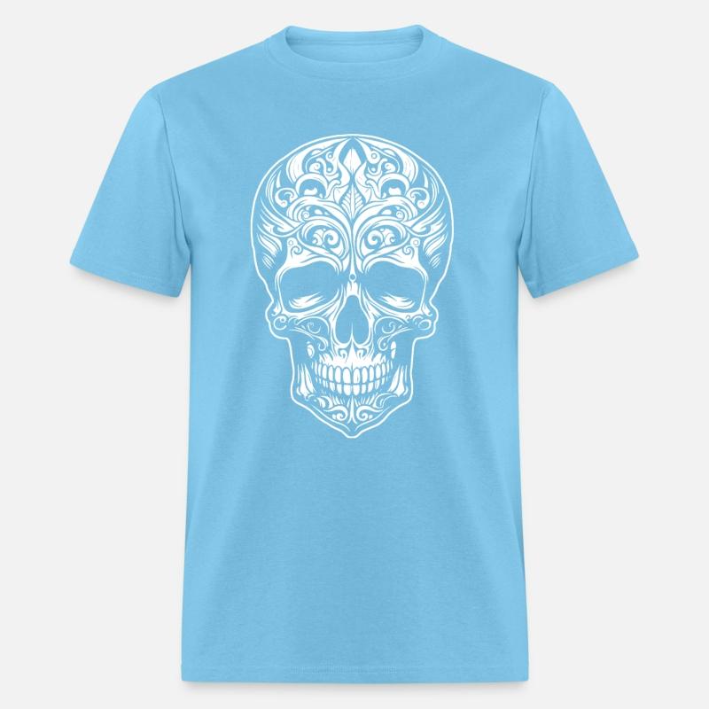 Skull Dia de los Muertos Halloween Tattoo Rose