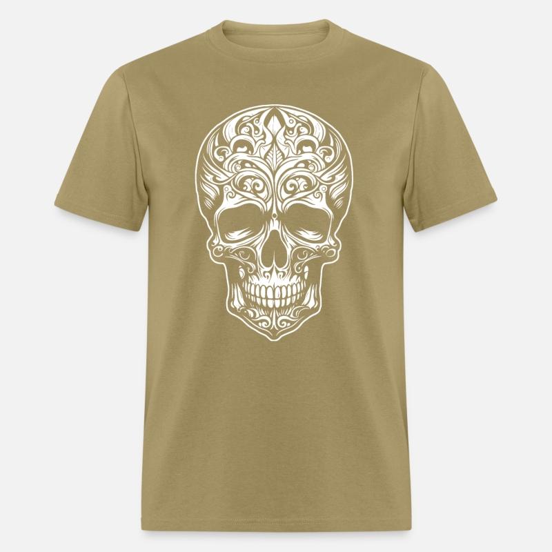 Skull Dia de los Muertos Halloween Tattoo Rose