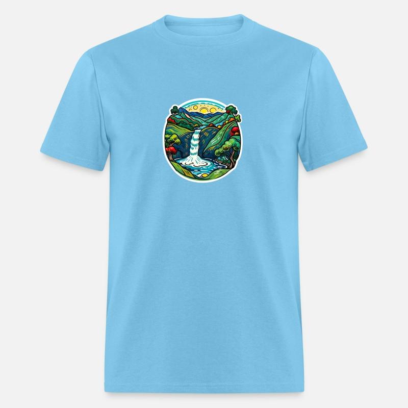 Smoky Mountain Waterfall, Van Gogh Inspired