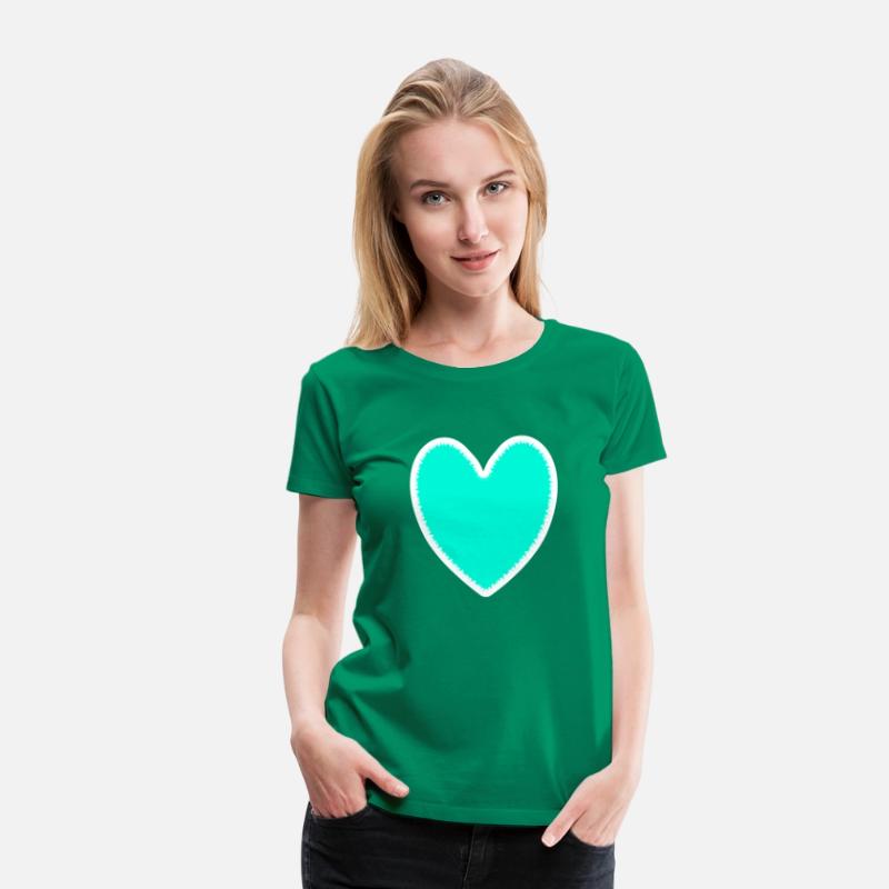 Soft Green Heart Shape Isolated