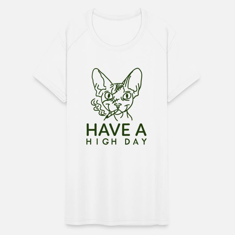 Sphynx Cat Smoking Joint Have a High Day Art