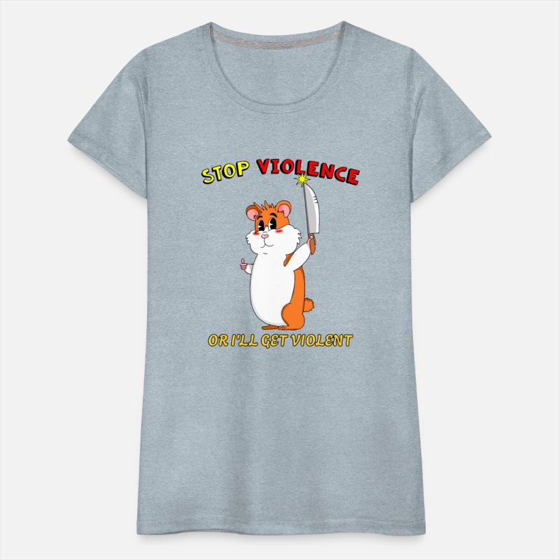 Stop Violence Hamster Cute Funny Retro Dark Humor