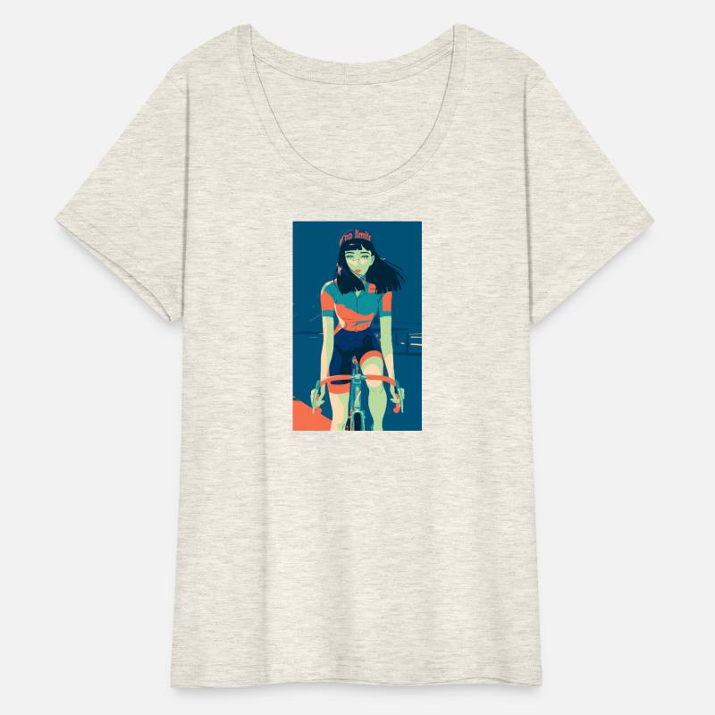 Strong Woman on Racing Bike - Girl Cycling Freedom