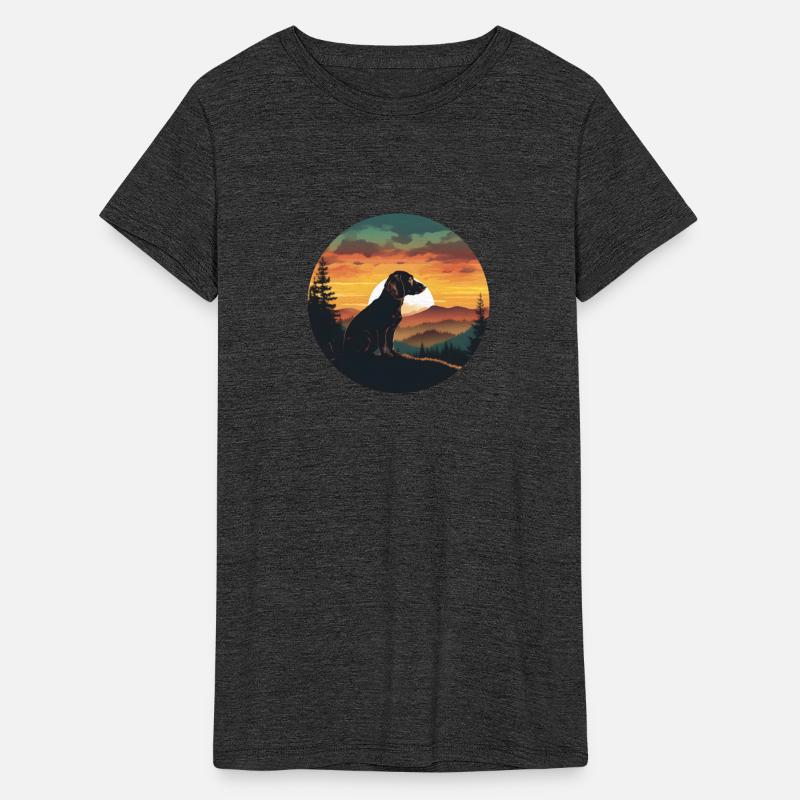 Sunset Serenity: Vintage Dachshund Silhouett