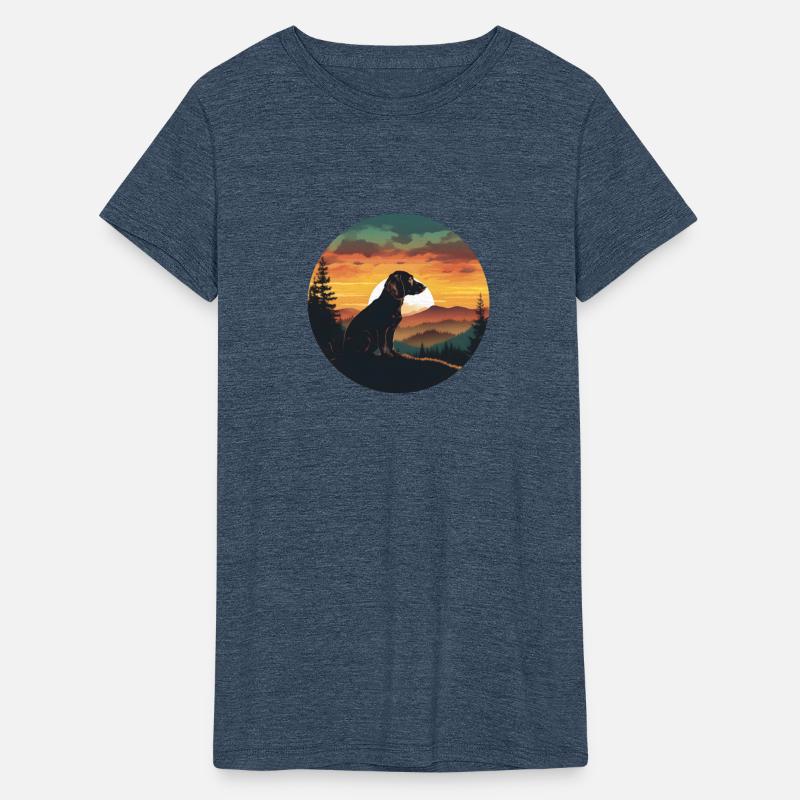 Sunset Serenity: Vintage Dachshund Silhouett