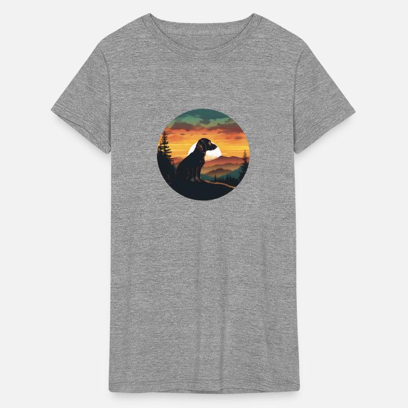 Sunset Serenity: Vintage Dachshund Silhouett