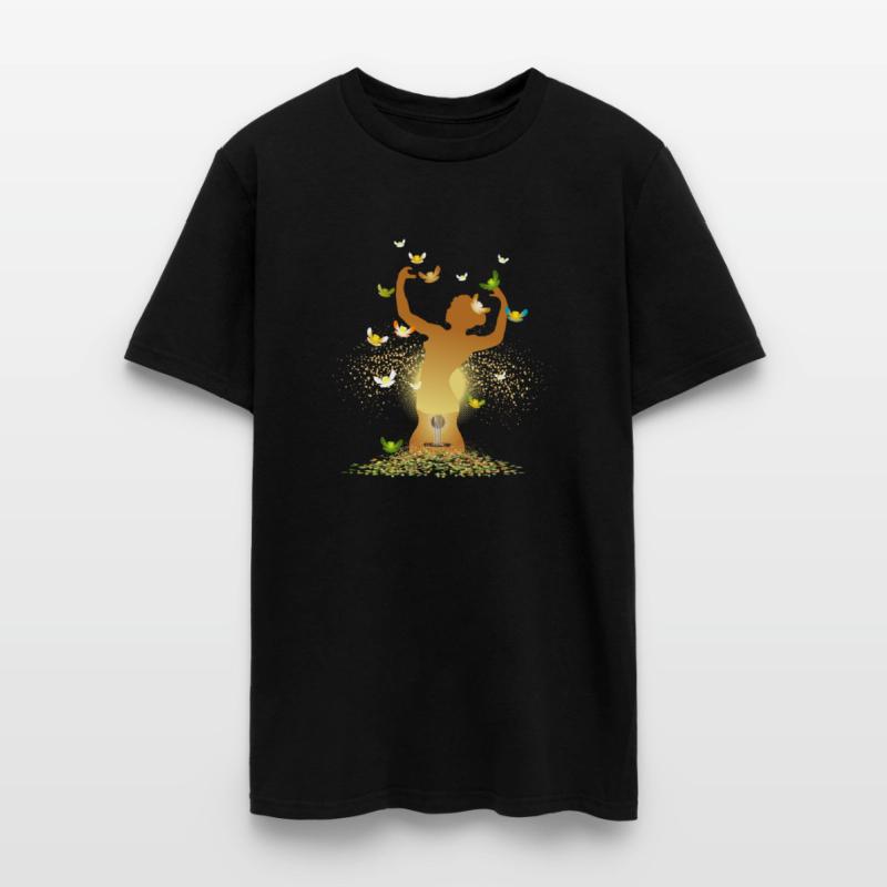 surreal guitar motif with dancer