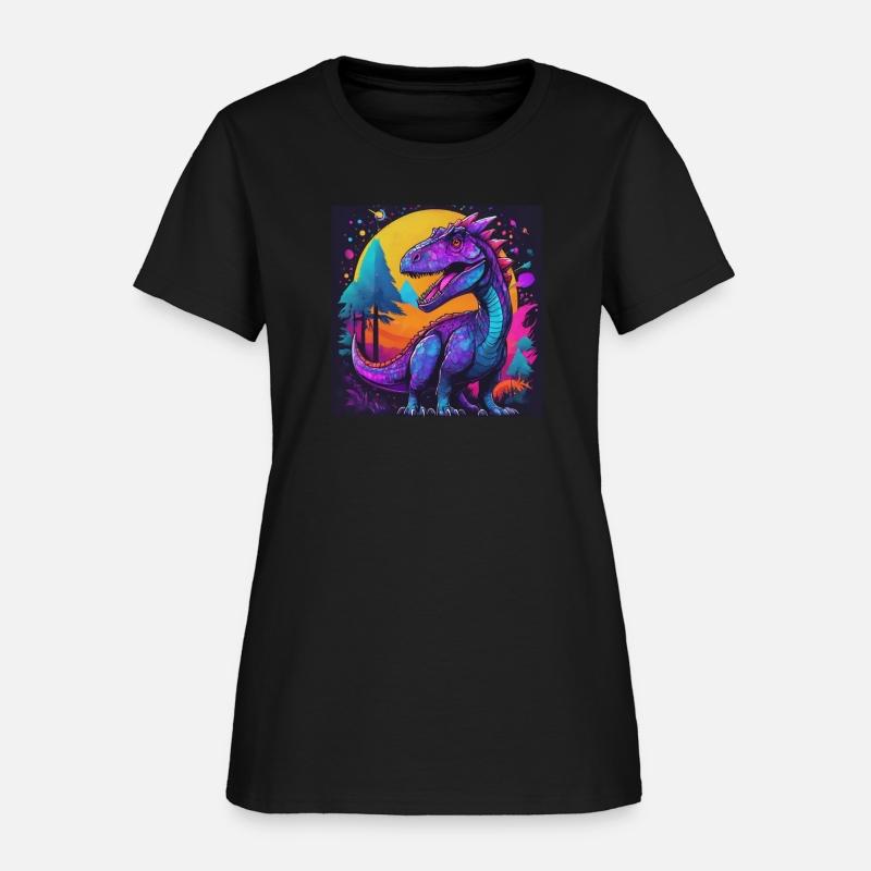 T Rex dinosaur neon style color full