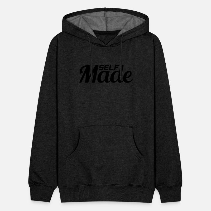 text successful shield logo rich self made man mil