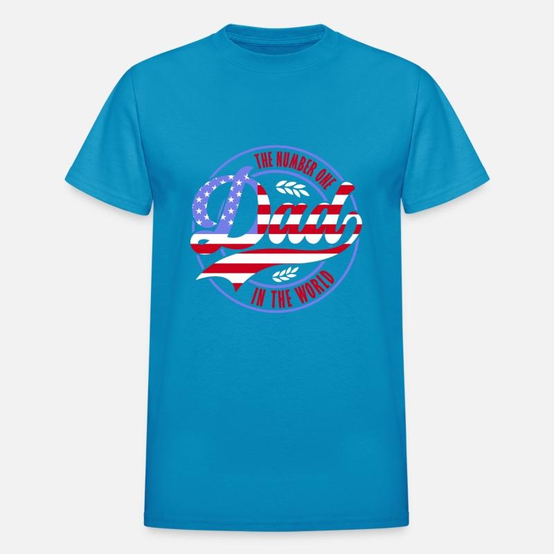 The Number One Dad Patriotic American Flag
